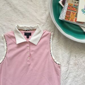 Authentic BURBERRY golf pale pink sleeveless top M