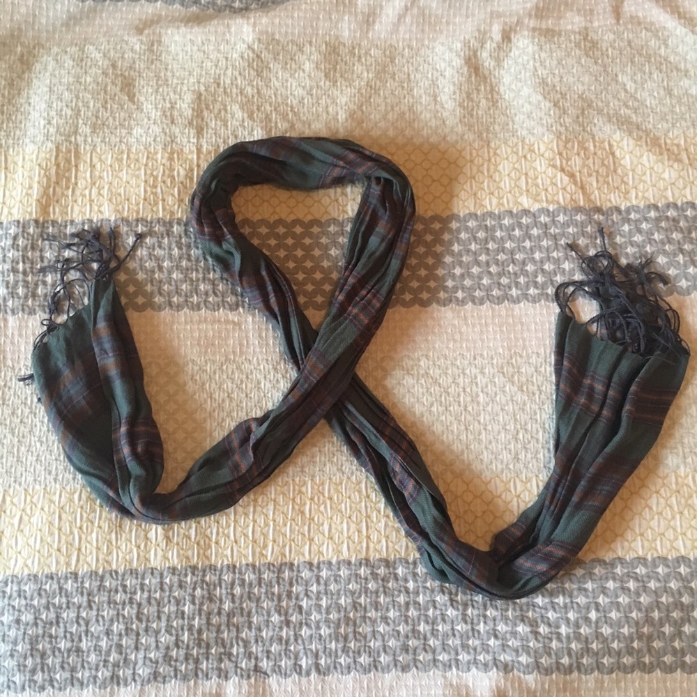 Stripped Green and Orange Scarf