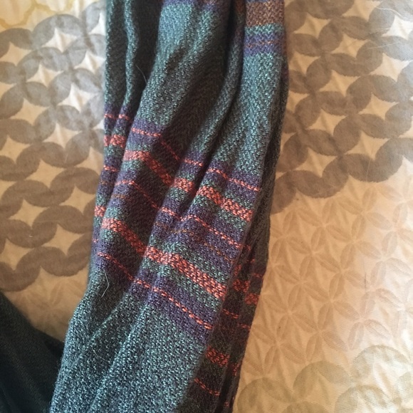 Stripped Green and Orange Scarf - Picture 2 of 3