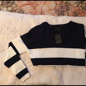 Lumiere Timing Nautical Sweater, Navy/White size M
