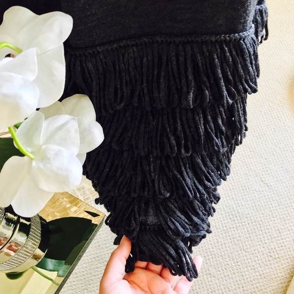 Calvin Klein Sweater Dress w/ Fringe - Gorgeous! - Picture 4 of 6