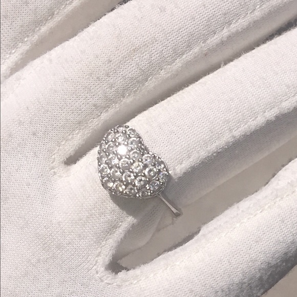 Vintage Jewelry - The Perfect Little Vintage Sterling CZ Heart Ring