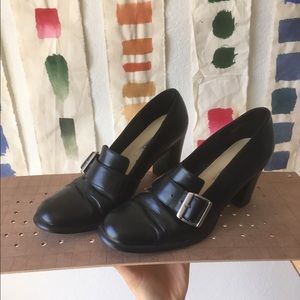 Vintage leather heel