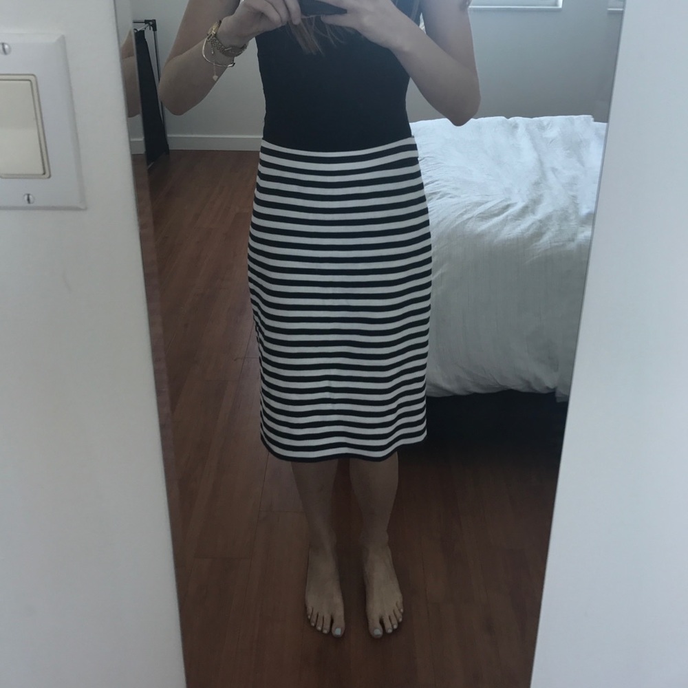 Jcrew nautical striped pencil skirt