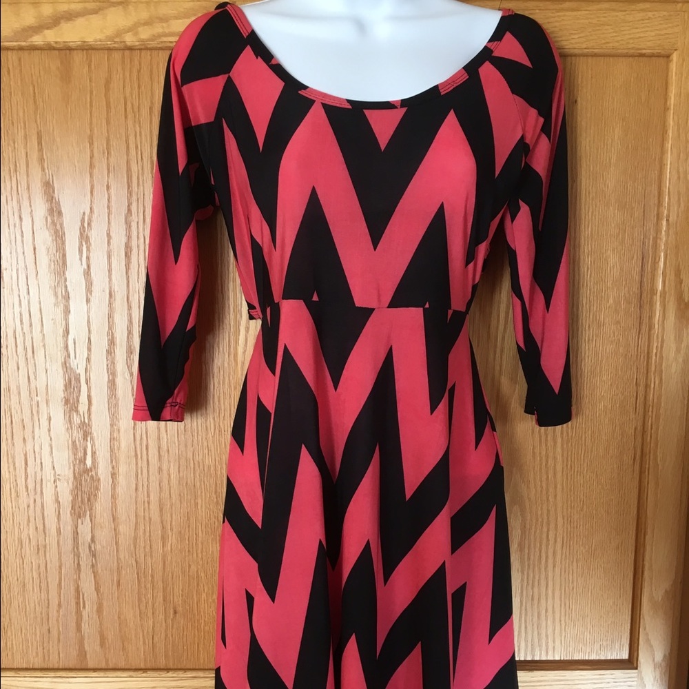 Zip Design Mini Dress with crossed back