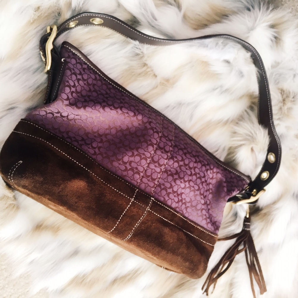 ✨Coach Suede and Canvas Handbag