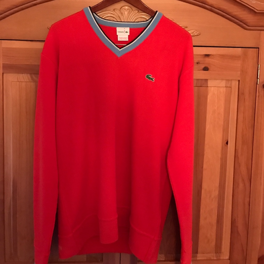 Long sleeve v neck Lacoste sweater