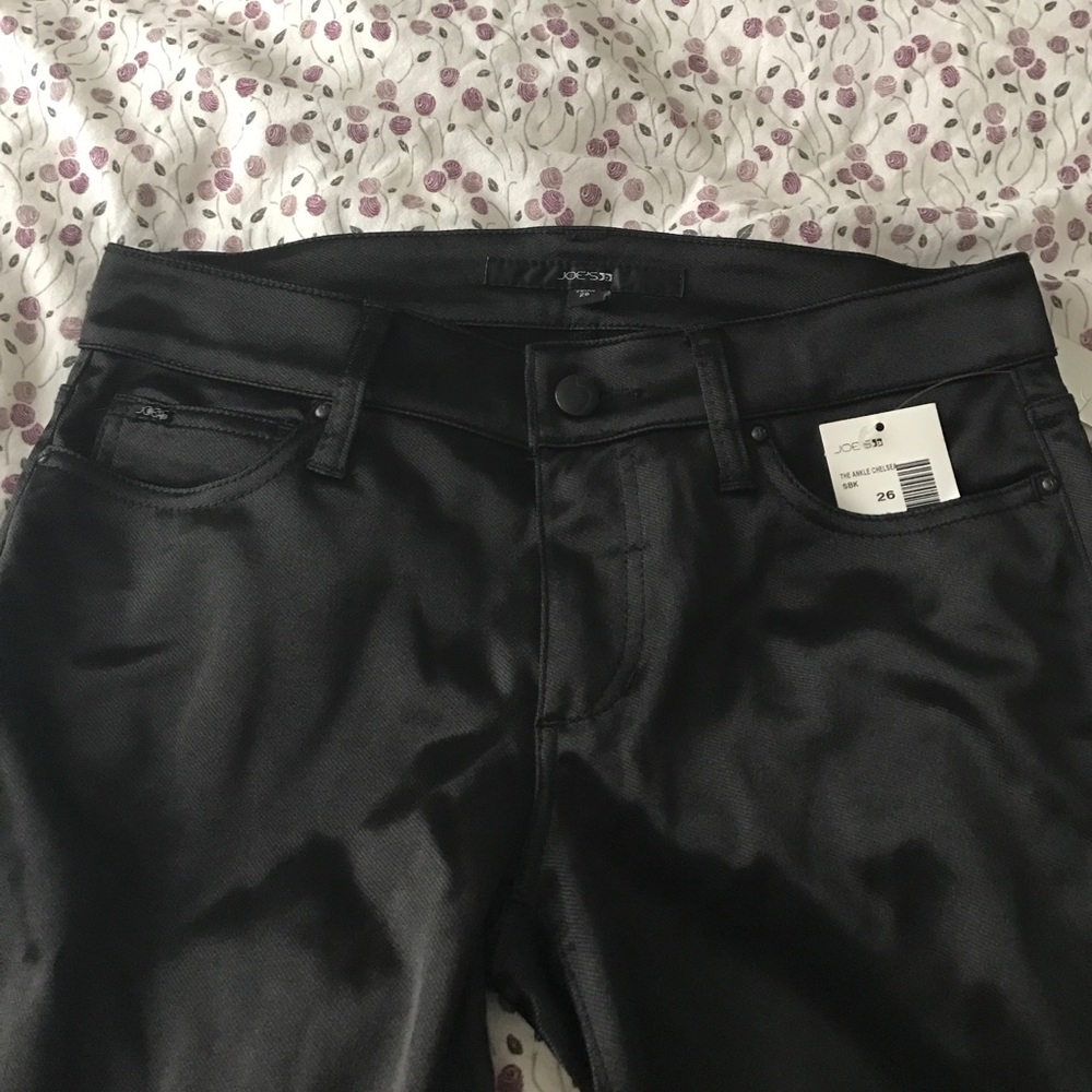 Black glossy Joe's pants