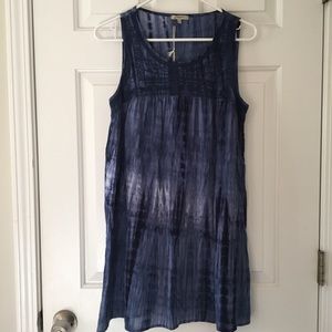 Blue tie-dye dress