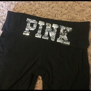 Skinny pink yoga leggings