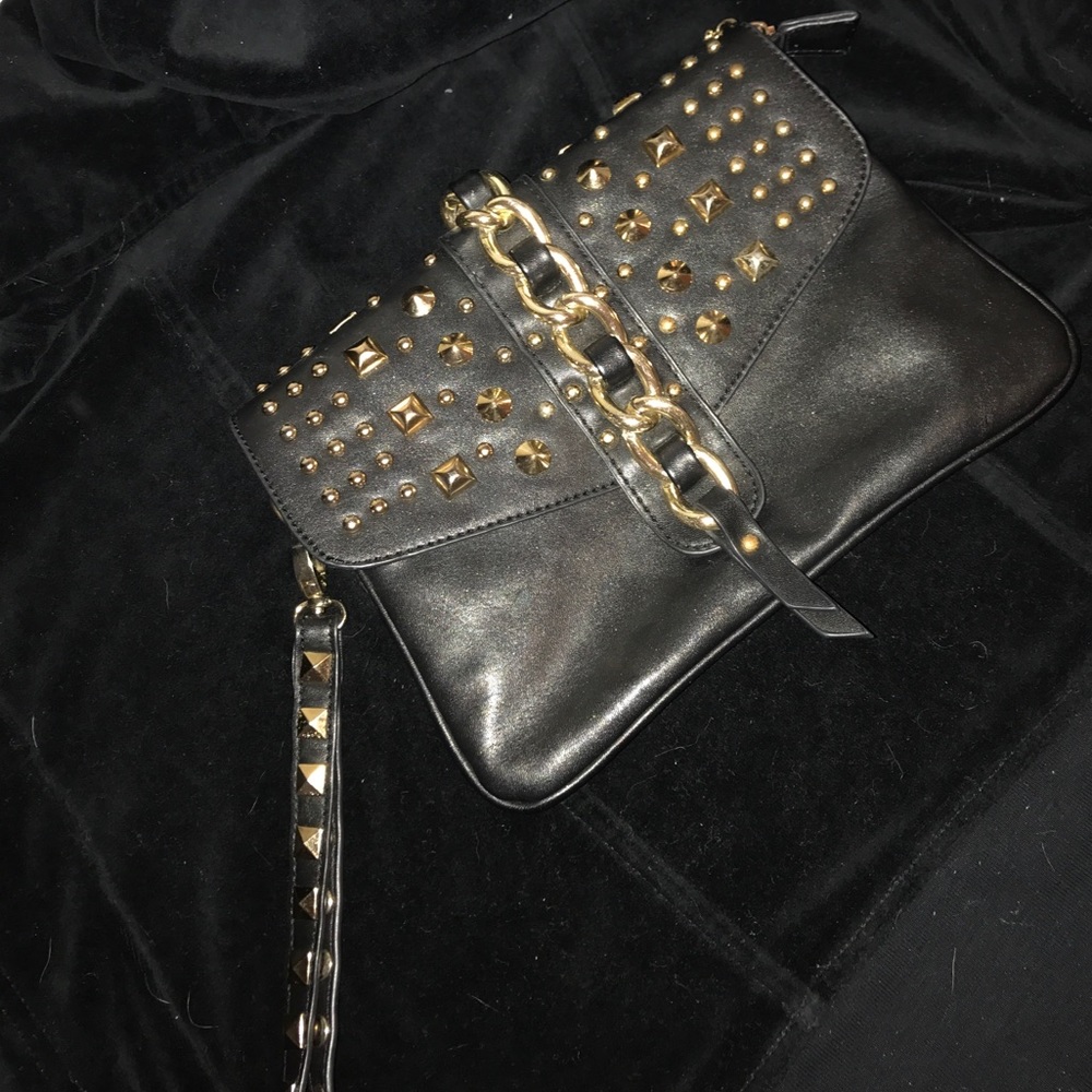 Black and Gold Wristlet