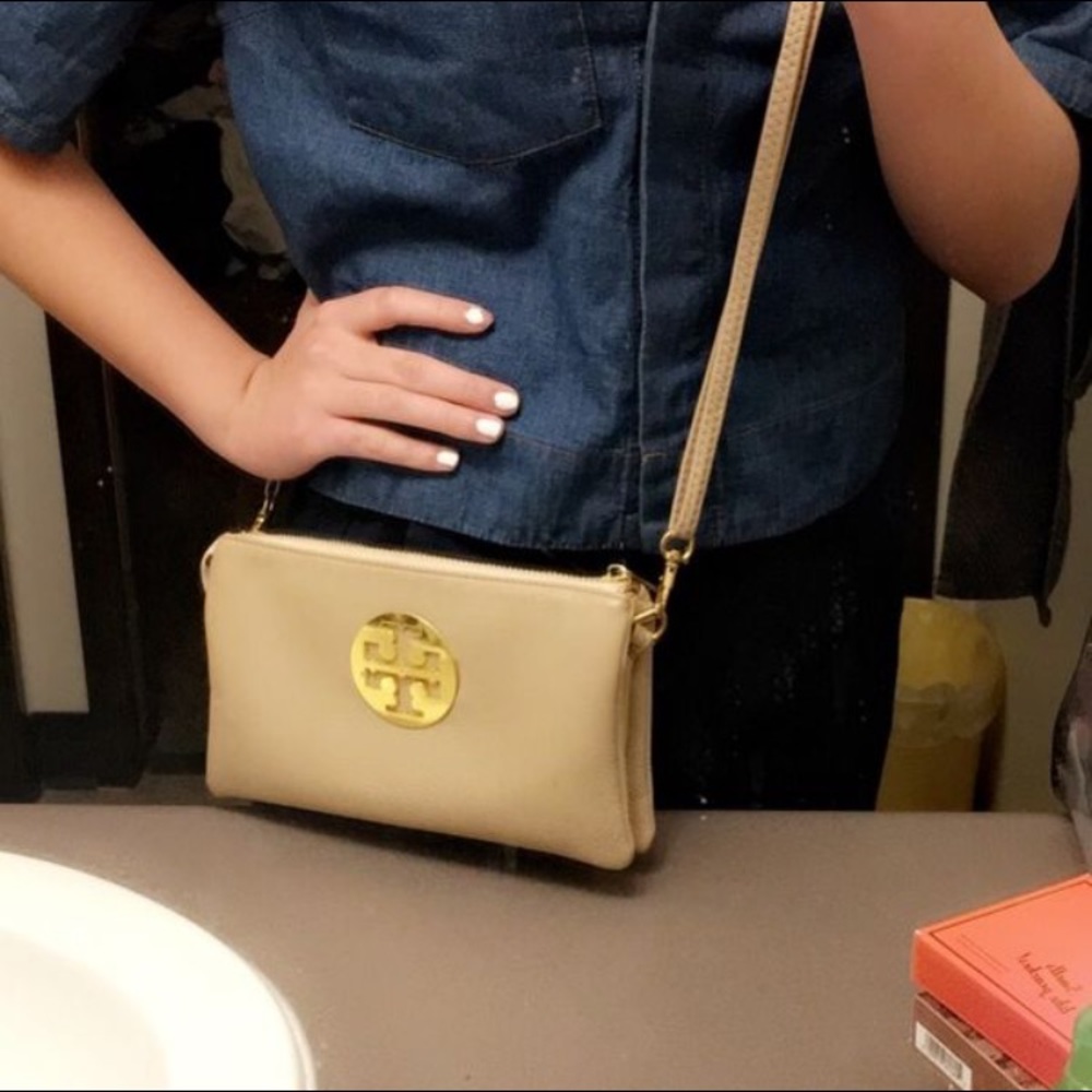 Brown cross body bag