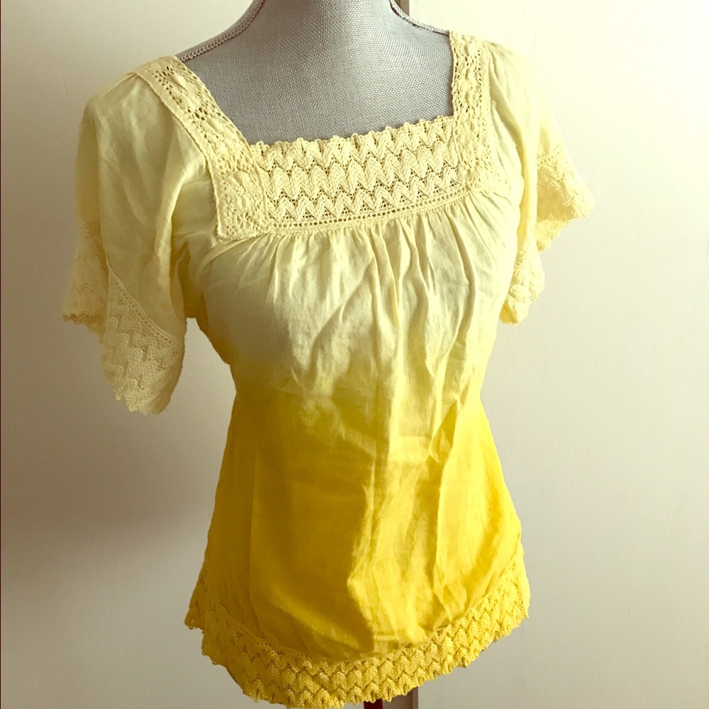 Yellow ombré top
