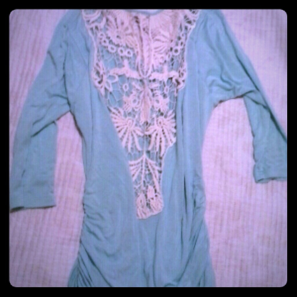 Love Culture Mint Lace Top