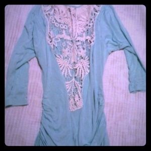 Love Culture Mint Lace Top