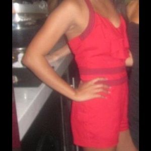 Bebe red romper! Super sexy!