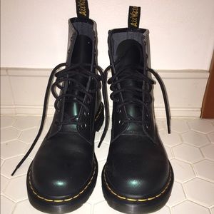 Green iridescent dr martens