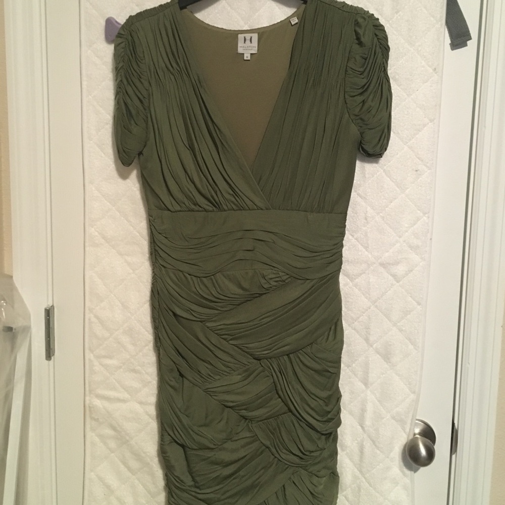 Halston Heritage olive dress, medium.