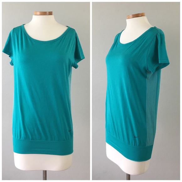 Nike Tops - Nike Dryfit Turquoise Stretch Short Sleeve Top