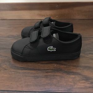 Lacoste Black Velcro Shoes Toddler 7 Boys