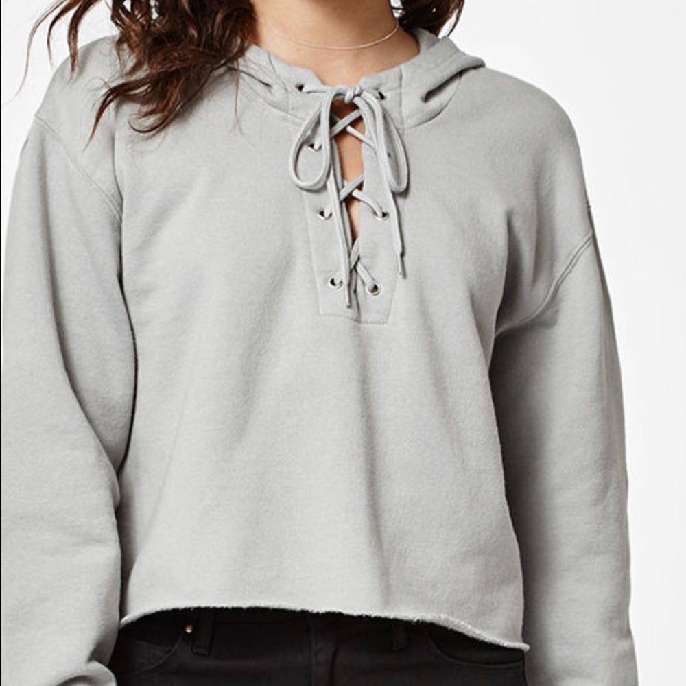 Gray cropped sweater