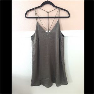 WHITE FOX BOUTIQUE Dark Green Silk Dress