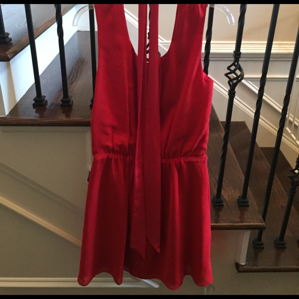 Sleeveless red dress