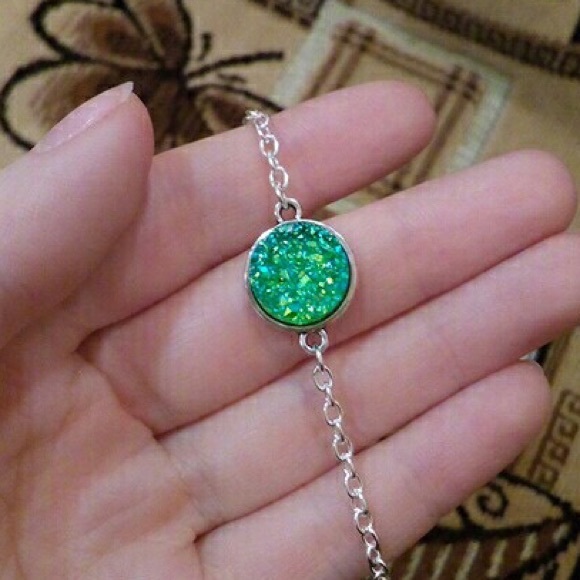 💟Seafoam Green/Blue Druzy Bracelet💟 - Picture 5 of 5