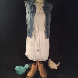 Banana Republic White Cotton Dress Size XS