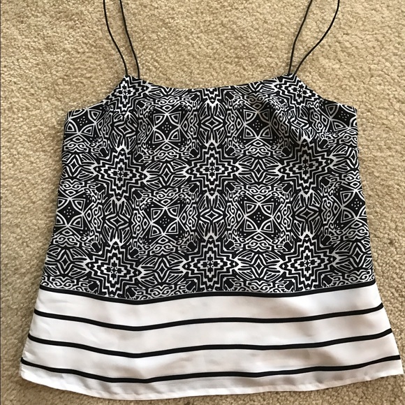 Banana Republic Tops - Banana Republic lined tank top blouse black/white