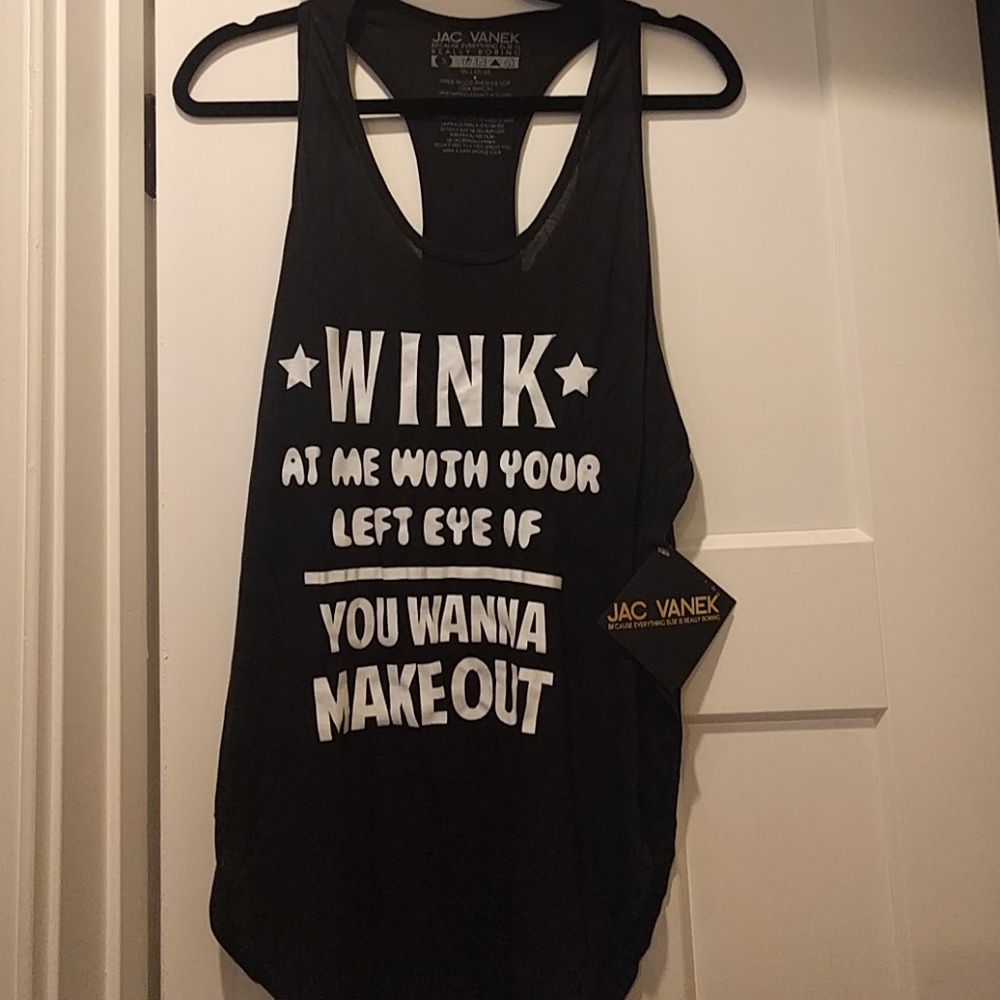 NWT Jac Vanek *Wink* Racer back tank
