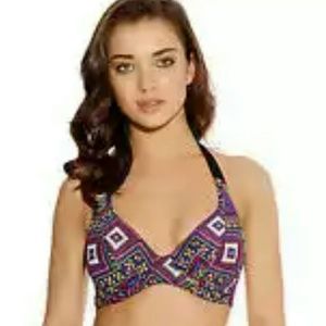 Multi colored bikini top