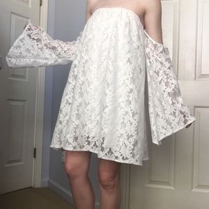 NEVER WORN  21 White Lace Off Shoulder Dress