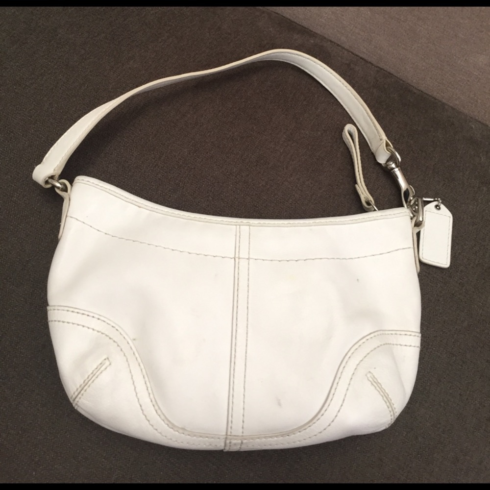Coach White Leather Purse