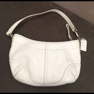Coach White Leather Purse