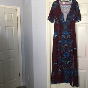 Someday's Lovin Maroon Floral Maxi Dress