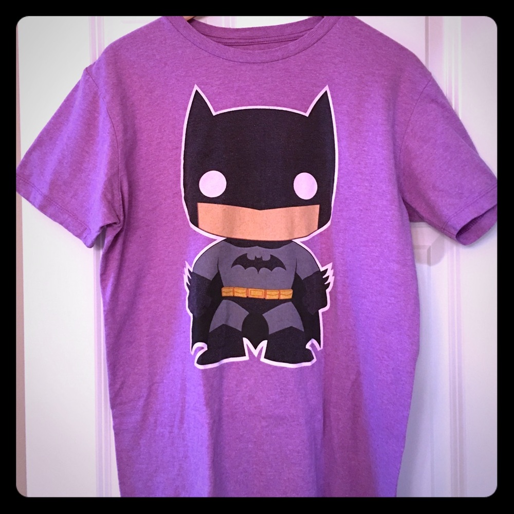 Mini Batman purple t-shirt
