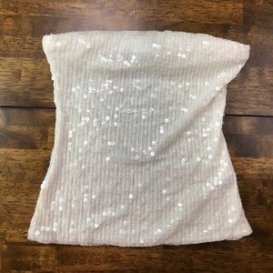 LIMITED Strapless Sequin Top