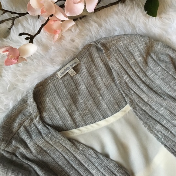 Grey Ribbed Cardigan - Picture 3 of 4