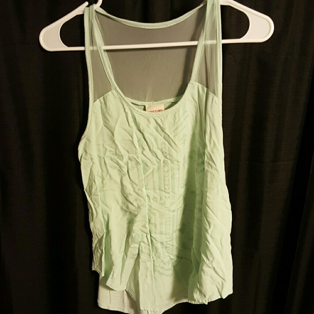 Mint Aztec tank top