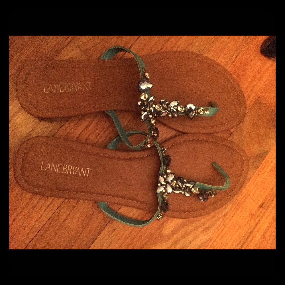 Size 10 Rhinestone Sandals Worn Twice