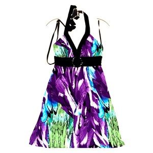 Peacock feather/ butterfly wing dress