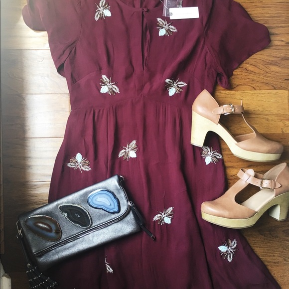♥️Host Pick!  ANTHROPOLOGIE firefly beaded dress - Picture 2 of 4