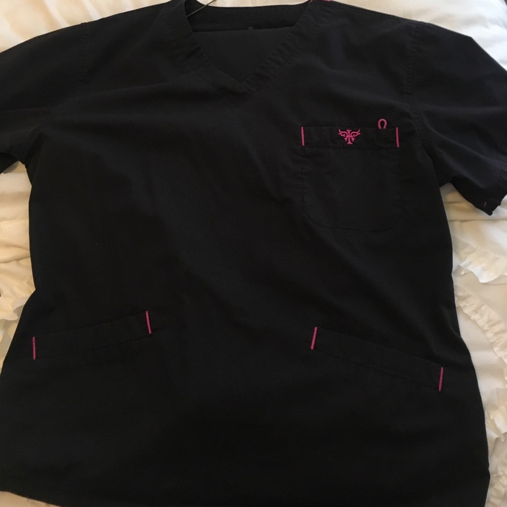 Black med couture scrub set