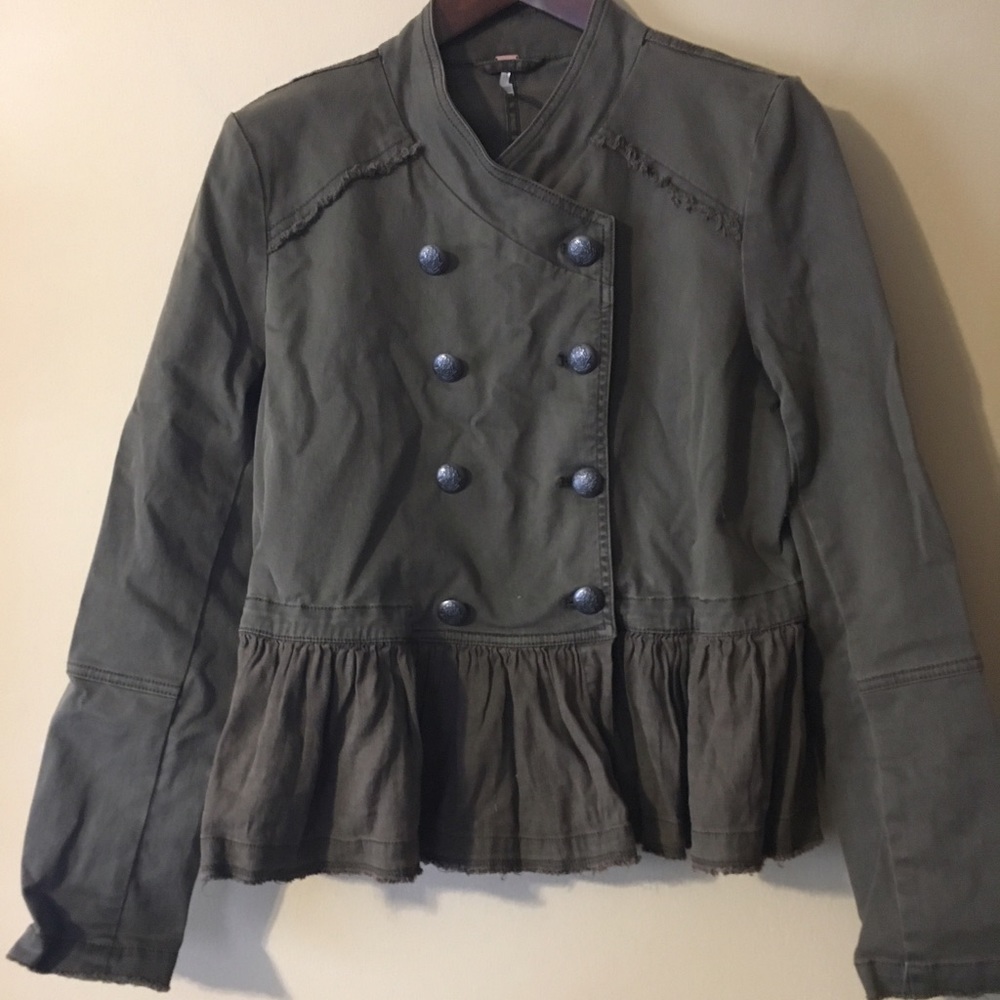 Free People Romantic Ruffles Jacket