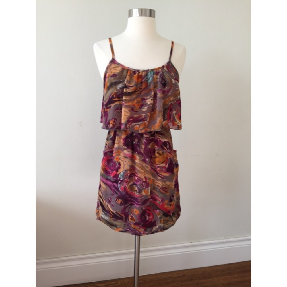 Spring ruffles mini dress