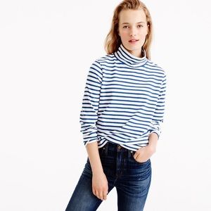 SOLD NWT JCrew sailor stripe funnel neck top