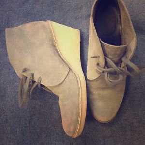 J. Crew Grey Suede Macalister Wedge Boot