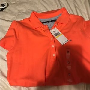 bright orange Tommy Hilfiger short sleeve