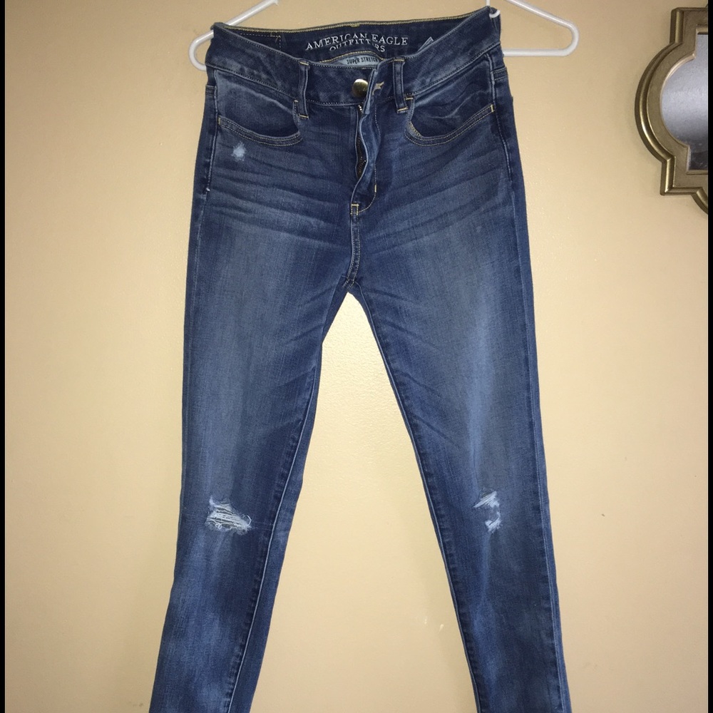 American eagle blue super stretch